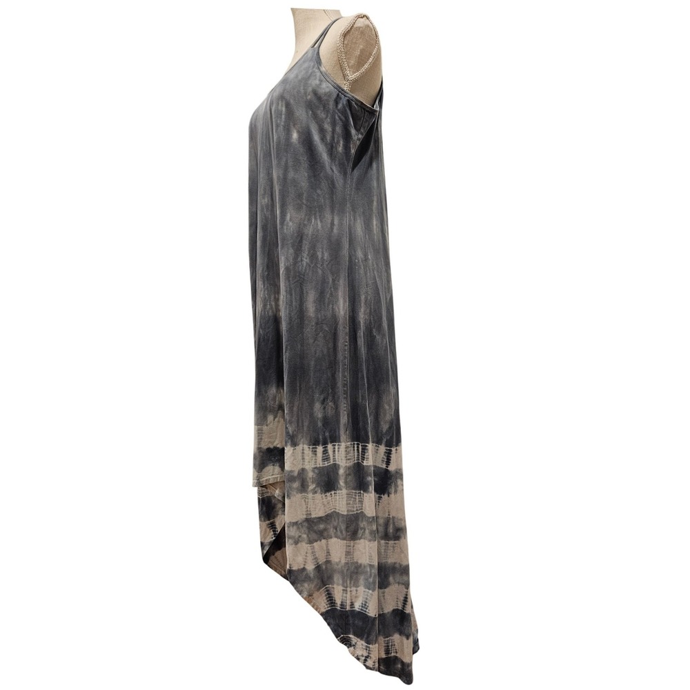 Athleta Seabreeze Maxi Tie Dye Tank Dress High Low Hem Spaghetti Straps Size XL - Picture 3 of 7